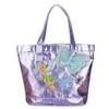 Tinkerbell Satin Violet Butterfly Applique Tote Bag