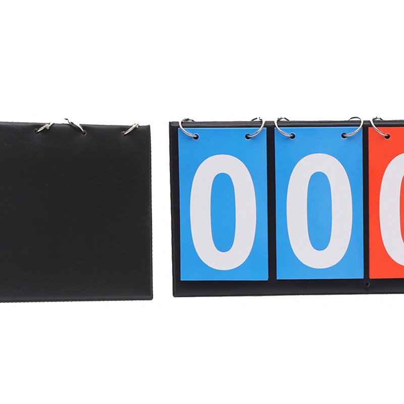 Yuelulala 2pcs 4-Digital Portable Table Top Scoreboard Flipper for Soccer,