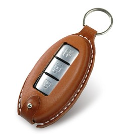 [Leather Chaya] Nissan Smart Key Case, X-Trail Notebook, Juke Kicks GTR Fugue Fairlady Z Elgrand Skyline Serena March Cube Dualis Murano Diana Sylphy Tiida Radio (lc-niss@n-a) (Camel Leather/Yarn