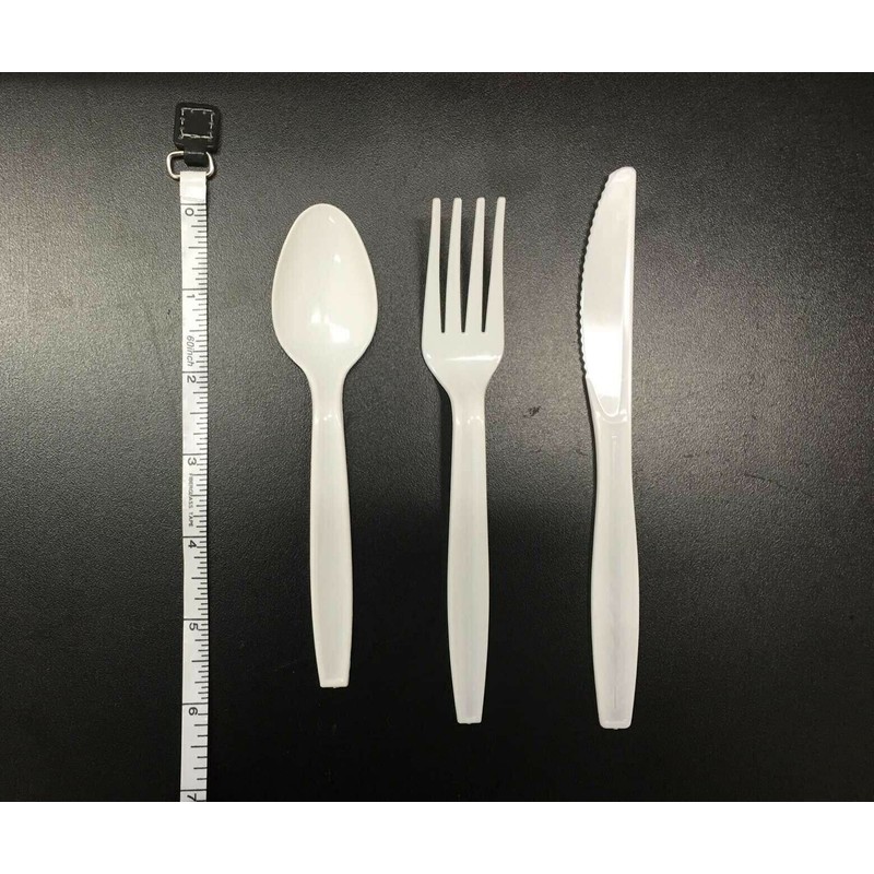 [48 Piece] Better Best White Disposable Plastic Cutlery Set, Assorted