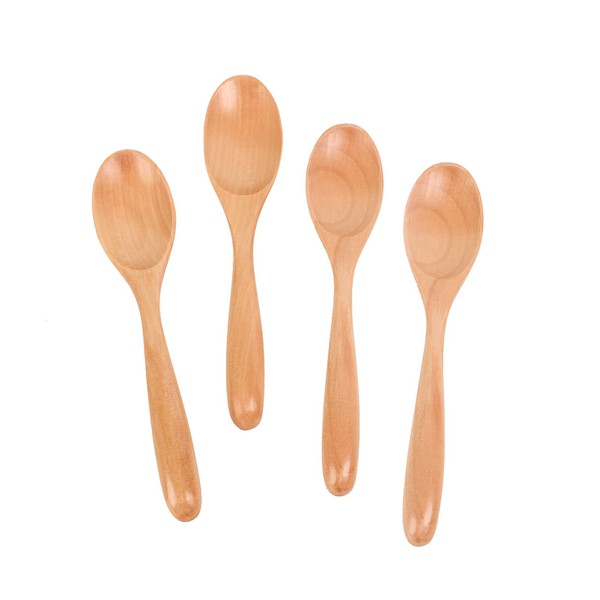 HTB Natural Wooden Spoon, Soup Spoon, Curry Spoon, Dinner Spoon, Lunch Box, Dining Room (HTB-LS4)