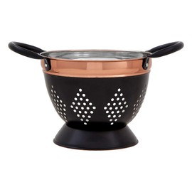 Premier Housewares 507370 Colander, Stainless Steel, Charcoal