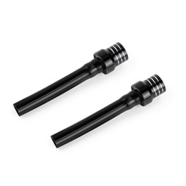 2 PCS CNC One Way Breather Hose Gas Fuel Tank Cap with Breather Valve for Motorcycle Dirt Pit Quad Bike Motocross (Black, Black Hose)
