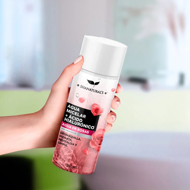Agua Micelar + Ácido Hialurónico Agua De Rosas 250ml