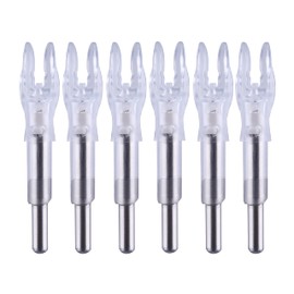 X Lighted Archery Nock for Arrows with .204".233".244".246" Inside Diameter, 6 PCS LED Nock with Screwdriver (Strobe, X/.204")
