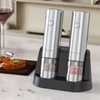 CIRCLE JOY Electric Salt and Pepper Grinder Set Stainless Steel