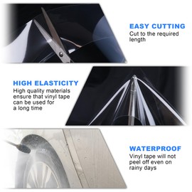 Arespark - Protector de borde de puerta de coche, protector de vinilo transparente, protector universal para umbral de puerta, anticolisiones, resistente a los arañazos, rollo de vinilo transparente