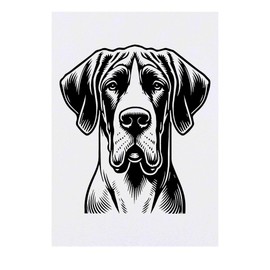 'Great Dane' Temporary Tattoo - Water Resistant, Skin-Safe, Non-Toxic Transfer (TO00075955)