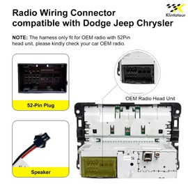 Aftermarket Radio Wiring Adapter Compatible with Chrysler 2015-2018/Dodge 2014-2019/Jeep 2018-2019, 16Pin Android Car Stereo Harness with SWC Reverse, Fits for Ram Wrangler Grand Cherokee Challenger
