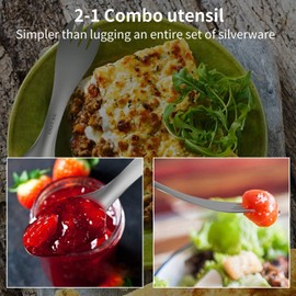 OUTXE Titan Ultralight Camping Equipment Eco Friendly Spork Backpacking Hiking Outdoor 2 Pack