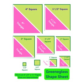 Greeneglass Monterrey White Clear Triangles | Fusible 96 | Cut Mosaic Glass Tile Shape - 3" Triangles - 4 Pieces