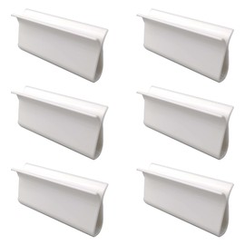 UFURMATE Cordless Blind Handles, 6Pcs White Spring Roller Blind Handles Automatic No-Chain Roller Blind Pull Handles R-Type Roller Blind Cloth Clips