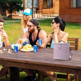 Cooler Lunch Bag - Leakproof Cooler Tote Bag Organizer - 21L Lunch Cooler for Work Picnic Outdoors, Reusable Insulated Cooler with Shoulder Strap