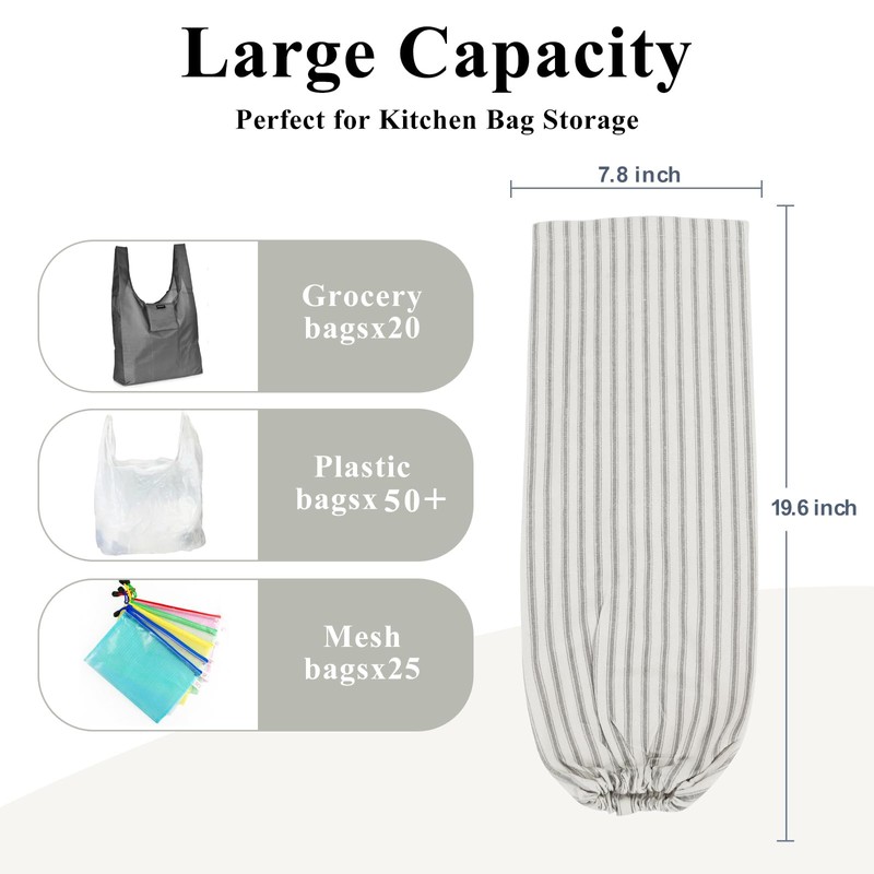 TOGETRUE Plastic Bag Holder, Wall Mount Grocery Bag Organizer for