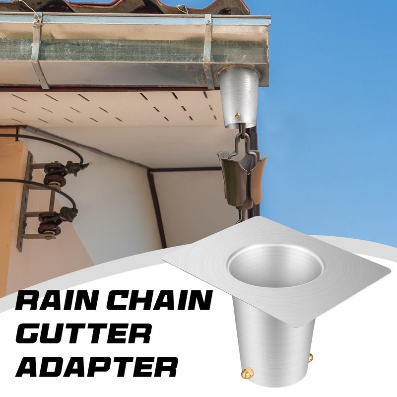 Zonon 2 Pcs Rain Chain Gutter Adapter Aluminum Installation Rain
