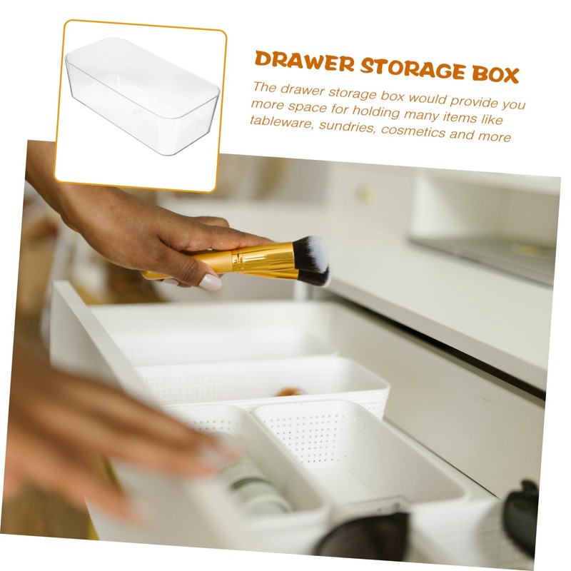 FUNOMOCYA Versatile Acrylic Drawer Organizers Set 3 Trays for Desk