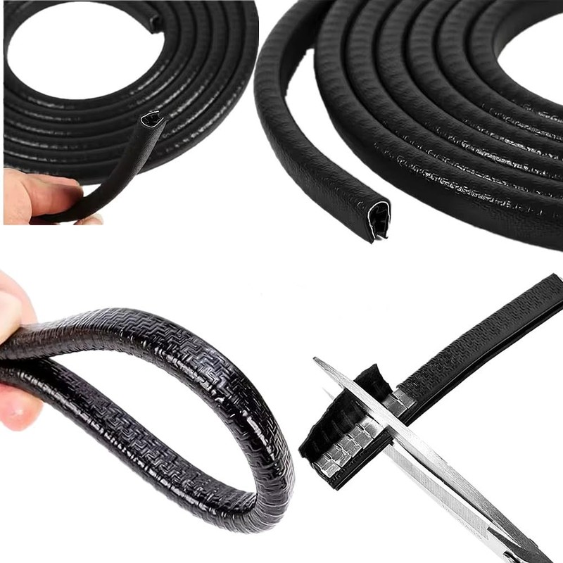 5M Car Door Guard–U Shaped Roll, Protective Rubber Door Strip