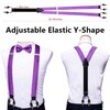 Barry.Wang Suspenders and Bow Tie Set for Men Solid Paisley