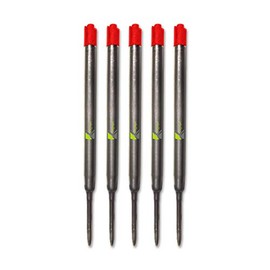 5 x Red Quality Refills for Parker Ballpoint Medium Point Red x 5 - Red (Pack of 5)
