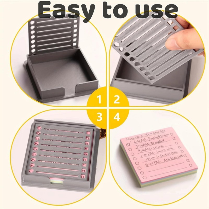 Sticky Note Stencil,Sticky Note Hold/er with Stencil,Sticky No/te Line Stenc/il