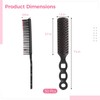 50 Pcs Bulk Hair Brushes for Homeless, Lightweight Plastic Detangling