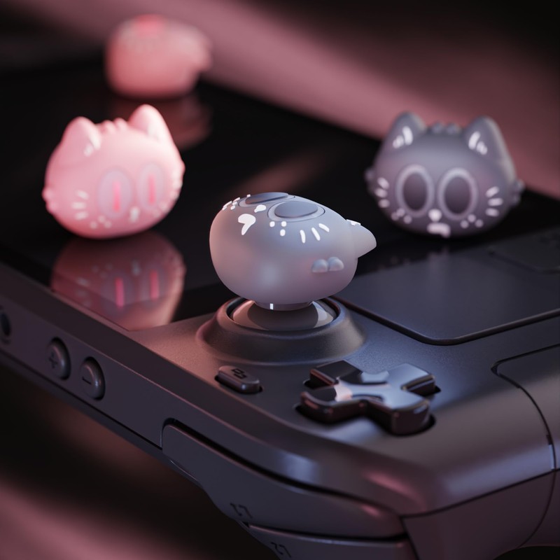 PlayVital Cute Illuminated LED Thumbstick Grips for Steam Deck OLED