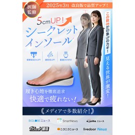 [Doctor's Supervision March Improvement] Secret Insole, 4 Types (0.8 - 2.0 inches (2 - 5 cm), Height Upgrade, Memory Foam, Insole, For Older & Young Men & Women, Helcynas (1.2 inches (3 cm), 1 Pair