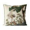 Kelly Stevens-McLaughlan, Crane Garden 3 Chinoiserie on Red Cushion /