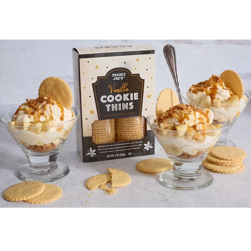 Trader Joe's 4 🤎 Boxes Trader Joe's Vanilla Cookie Thins