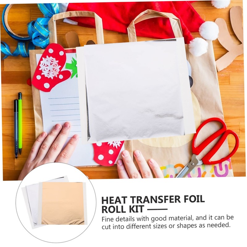 LALAFINA Shiny Gold Foil Transfer Sheets 200 Sheets Pack Heat