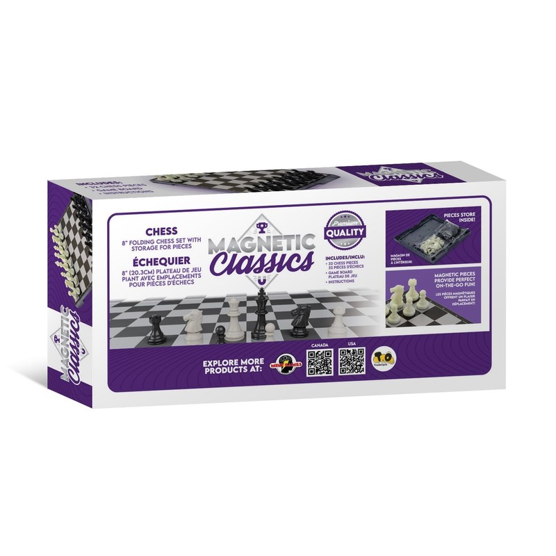 Tradeopia Magnetic Classics Board Game Combo - 8" Classic Chess