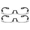 V.W.E. 2 Pairs Featherweight Slim Half Rim Memory Flex Reading