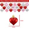 72Pcs Valentines Heart Shaped Ornaments- Valentines Heart Decorations