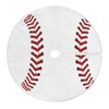 WELLDAY Sport Baseball Print Christmas Tree Skirt Rustic Xmas Ornaments