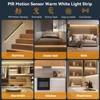 Dual Motion Sensor LED Light Strip 19.7ft Warm White for