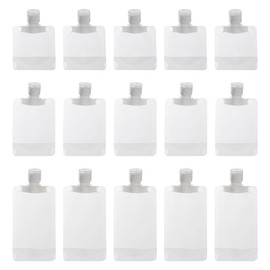 15 Pack Clear Plastic Dispenser Bottles Portable Refillable Cosmetic Bag Transparent Plastic Suitable for Travel Small and Space Saving (30ml, 50ml, 100ml)