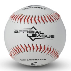 CHAMPRO CBB-90 Durahide Cover Baseballs - 36 Balls and one Rods Can Sleeve Included