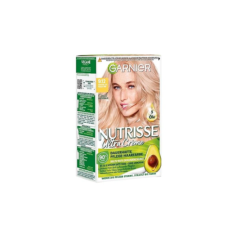 Garnier Nutrisse Ultra Crème Permanent Hair Colour 9.12 Very Light