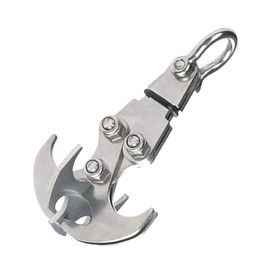 Grappling Gravity Hook Survival Carabiner Stainless Steel Multifunctional Rescue EDC Tool Tactical Emergency Key Chains for Outdoor Climbing Equipment