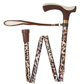 フロイデプリントステッキ 4折りたたみ5段階調整/戯れ