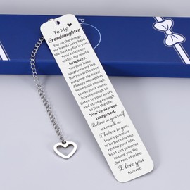 Back to College Gifts for Girls Granddaughter Gifts from Grandma Granddaughter Bookmarks for Women 16th 18th Birthday Gifts for Her Christmas Stocking Stuffers Book Accessories for Book Lovers