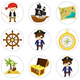 Pirate Boys in the Caribbean Edible Cupcake Toppers Decoration