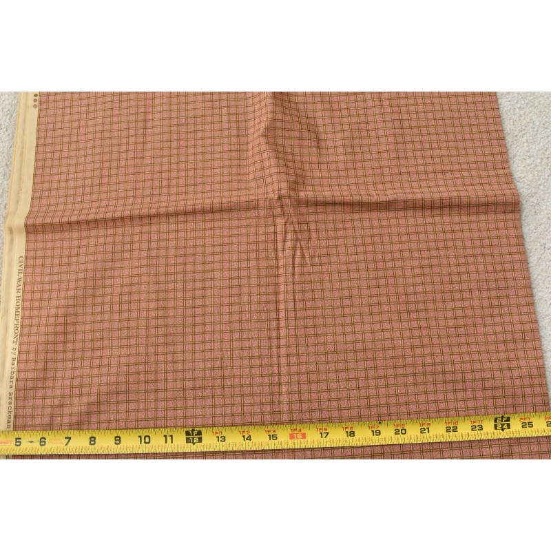 Moda Fabrics By 1/2 Yd, Rust & Gold Checked Cotton,
