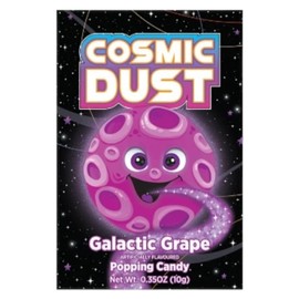 Cosmic Dust Popping Candy Galactic Grape Flavour - 10 Packets of 10g - Fun and Exciting Popping Sensation - Great for Parties