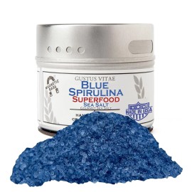 Blue Spirulina Superfood Sea Salt 3oz Gourmet Finishing Salt