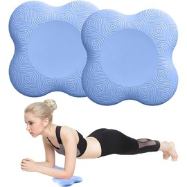 THJOPOKEEL 2 Paquetes Rodilleras de Yoga, Almohadilla de Espuma Antideslizante para Yoga Yoga Knee Pad (Azul)