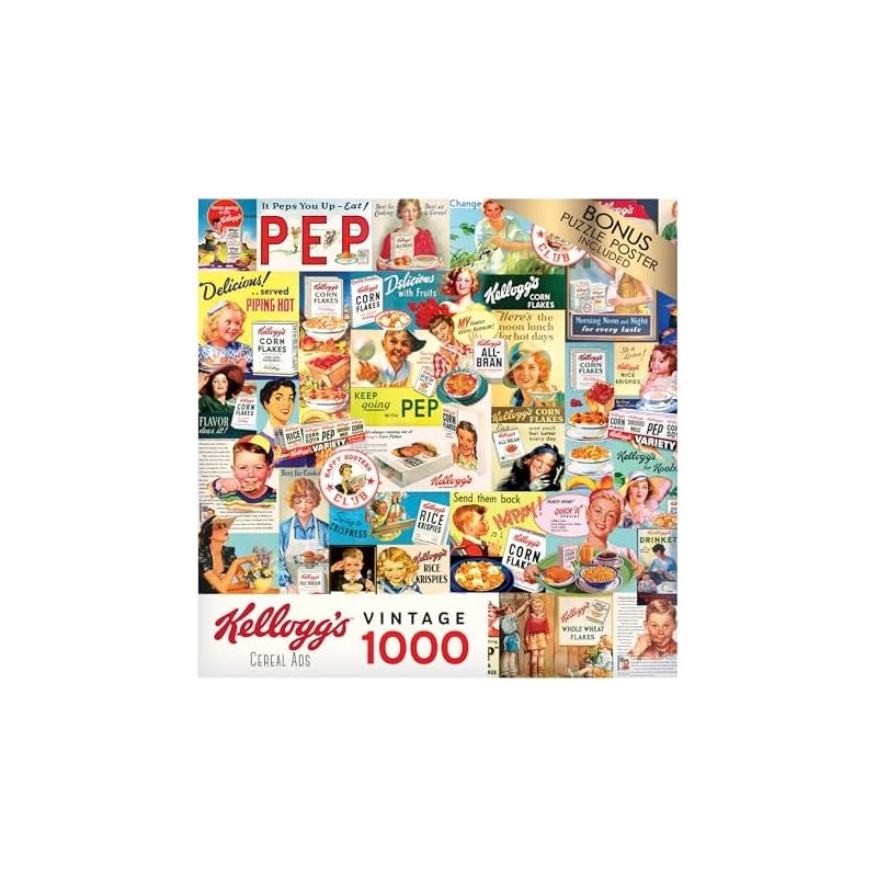 Lafayette Puzzle Factory RoseArt - Kelloggs - Rompecabezas de 1000