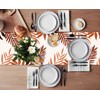 Table Runner Orange Colour Leaves Table Runner Colourful Table Decoration