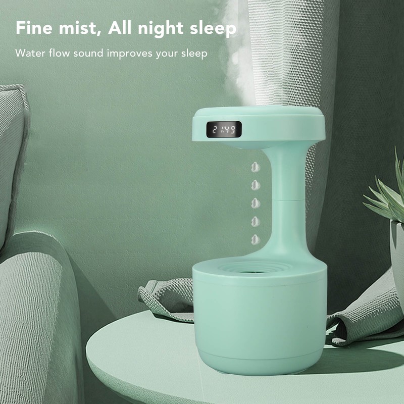 Anti Gravity Humidifier Water Drop Humidifier Quiet Operation Fine Misting