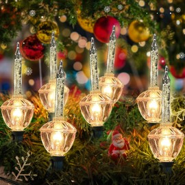 Christmas Bubble Lights,11 Ft Vintage Bubble Light String Set, 8 Bubble Fluids with Sliver Glitter (Plus 1 Spare Bulbs) C7/E12 Candelabra Base UL-Listed for Holiday Christmas Lighting Green Wire